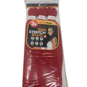 Amore Mio Hair Collection Spetra Stretch Braid 26'' RED (3 Pack)